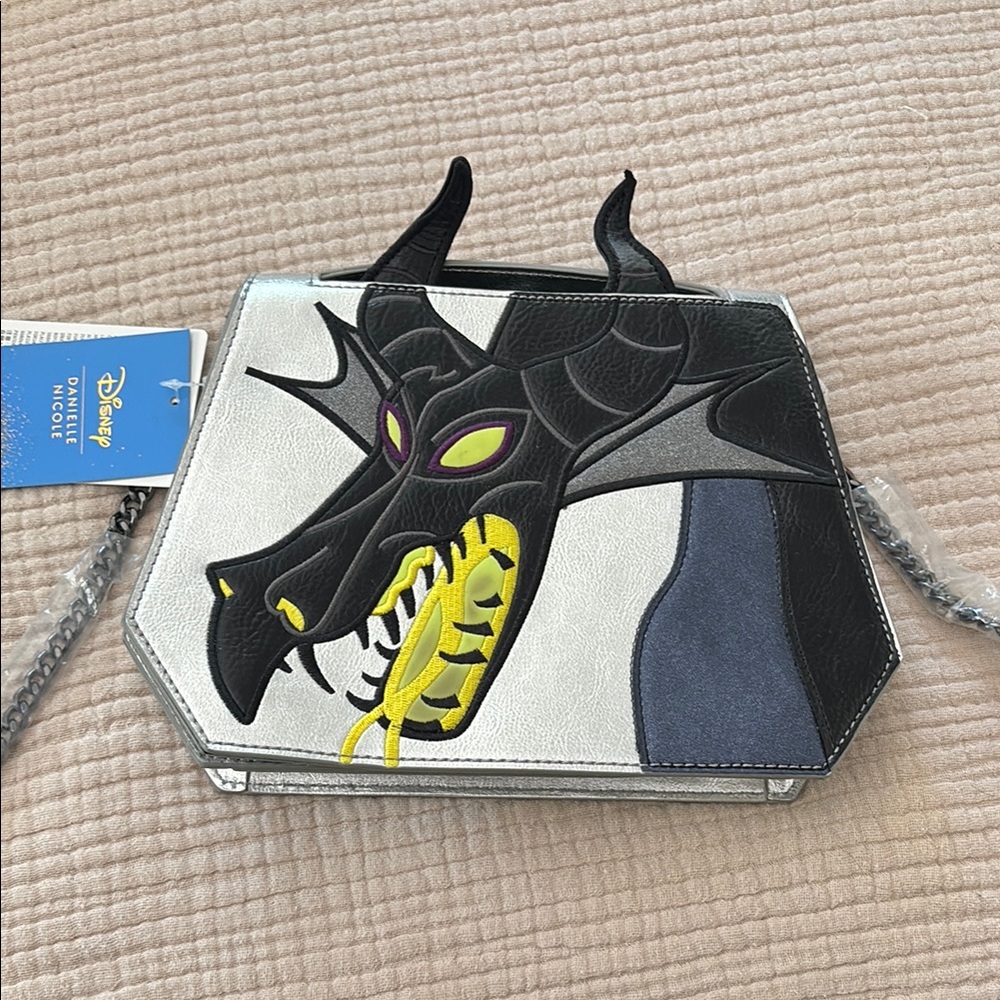 Disney Maleficent Dragon Hexagonal Bag - Black, White, Yellow